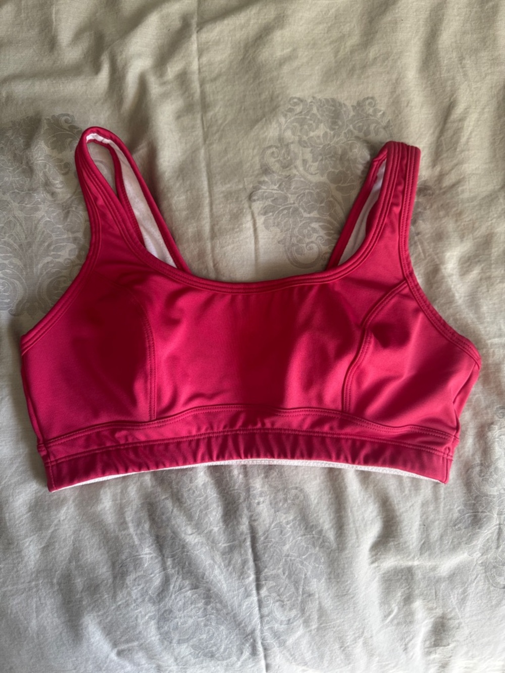 Women’s Pink Double-Strap Sports Bra — Medium Support